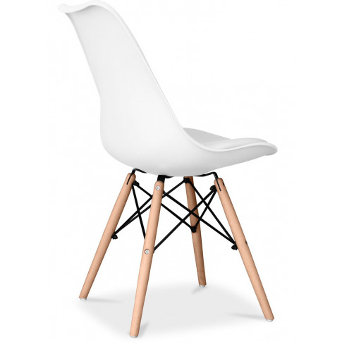 Skandynawskie białe krzesło do salonu Omaron 2X