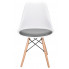 Skandynawskie krzesło biało szare Omaron 2X