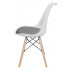 Subtelne krzesło kuchenne biało szare Omaron 2X