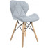 Jasnoszare tapicerowane krzesło z ekoskóry - Ksenin 2X