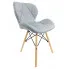 Szare tapicerowane krzesło do salonu Ksenin 2X