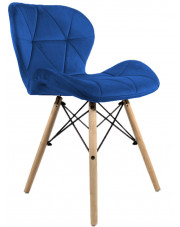 Niebieskie krzesło tapicerowane - Ksenin 3X w sklepie Edinos.pl