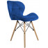 Niebieskie krzesło tapicerowane Ksenin 3X