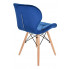 Skandynawskie niebieskie krzesło do salonu Ksenin 3X