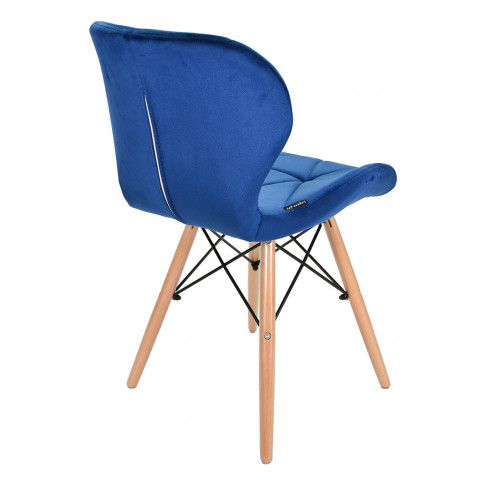 Skandynawskie niebieskie krzesło do salonu Ksenin 3X
