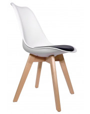Biało-czarne krzesło młodzieżowe - Sarmel 2X w sklepie Edinos.pl