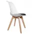 Bialo czarne krzesło skandynawskie Sarmel 2X