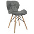 Ciemnoszare krzesło tapicerowane Ksenin 2X