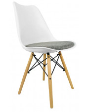Biało-szare krzesło profilowane - Omaron 3X w sklepie Edinos.pl