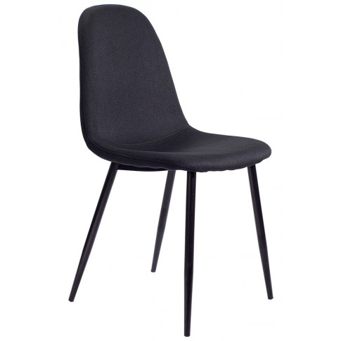 Czarne krzesło tapicerowane do salonu Jalons 2X