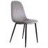 Szare krzesło welurowe Jalons 3X