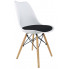 Skandynawskie biało czarne krzesło Omaron 2X