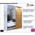 Dwudrzwiowa szafa przesuwna biały dąb artisan z lustrem 200 cm Savona 3X