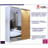 Dwudrzwiowa szafa przesuwna biały dąb artisan z lustrem 200 cm Savona 3X