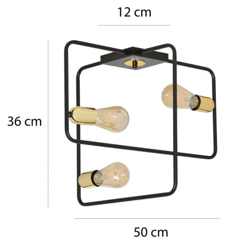 Wymiary industrialnej lampy sufitowej D065-Rokka