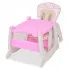 Różowe krzesełko do karmienia i zabawy Atis
