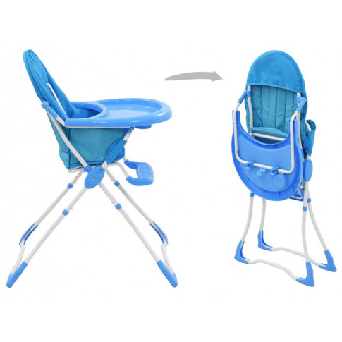 Składane niebieskie krzesełko dziecięce Hikko