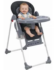 Szare regulowane krzesełko do karmienia - Tamlin w sklepie Edinos.pl
