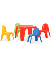 Kolorowy stolik z krzesłami dla dzieci - Melvis