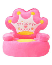 Różowy pluszowy fotelik dziecięcy księżniczka - Noki