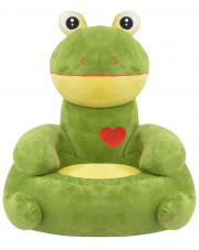 Zielony pluszowy fotel dziecięcy żaba - Noki w sklepie Edinos.pl