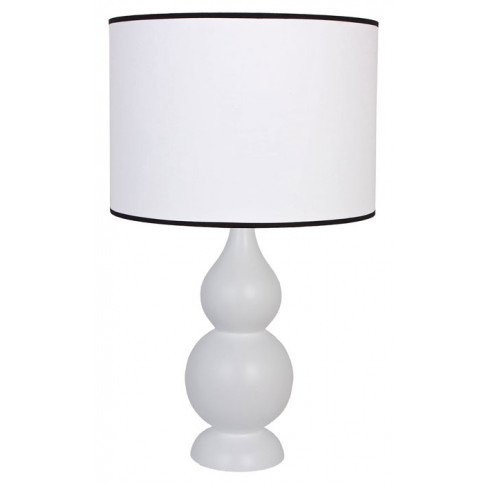Biała lampka stołowa z drewna S223-Moniza