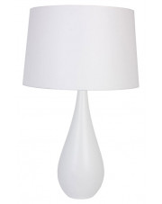 Biała skandynawska lampa stołowa z abażurem - S224-Artela w sklepie Edinos.pl