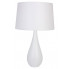 Biała skandynawska lampa stołowa z abażurem - S224-Artela