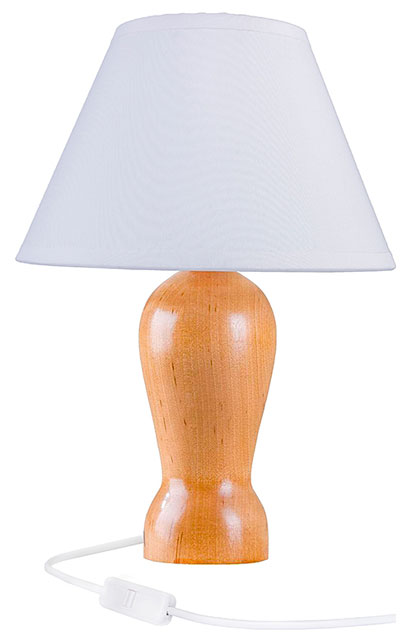 Klasyczna lampka nocna drewniana z abażurem S225-Revia