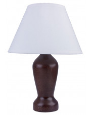 Klasyczna lampka nocna z abażurem wenge - S225-Revia