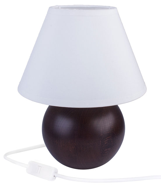 Skandynawska lampka nocna drewniana z abażurem G825-Nala