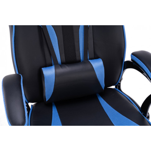 Niebieski fotel dla graczy Dexero