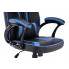 Niebieski tapicerowany fotel gamingowy Dexero