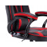 Czerwony tapicerowany fotel gamingowy Dexero