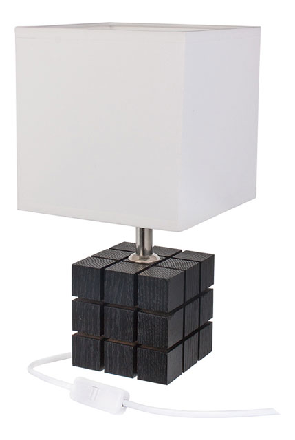 Drewniana lampka stołowa kostka Rubika S230-Revila