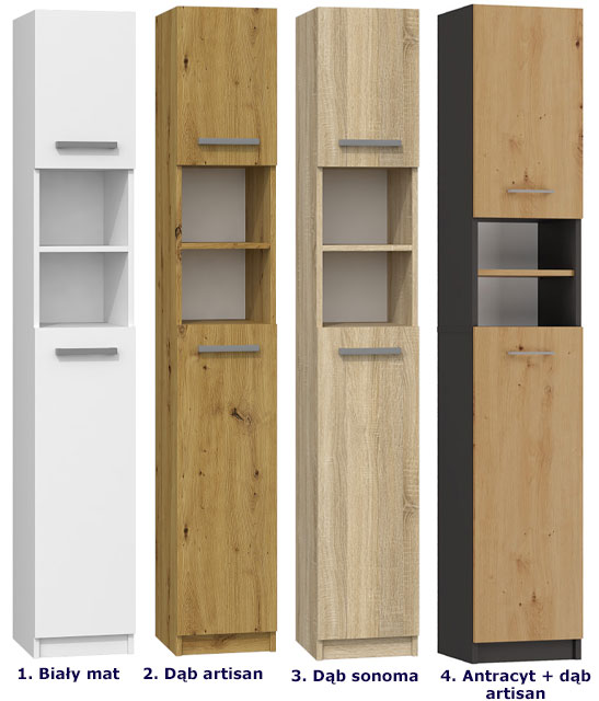 Kolory słupka łazienkowego Ensa