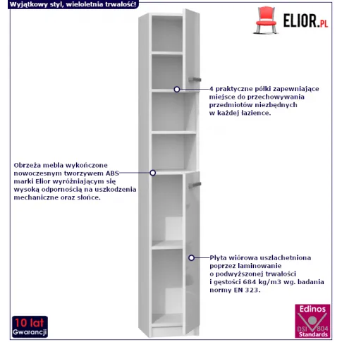 Nowoczesna szafka łazienkowa z połyskiem Dromos 2X