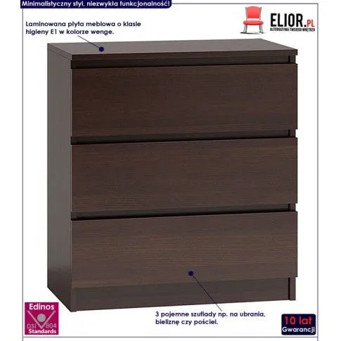 Fotografia Nowoczesna komoda Gepetto - wenge z kategorii Komody