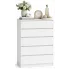 Biała wysoka komoda z szufladami - Selis