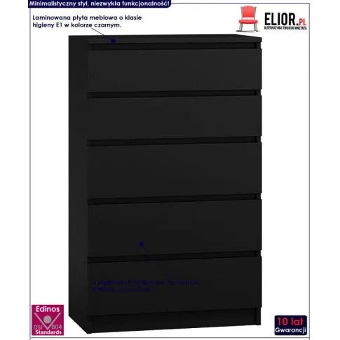 Fotografia Czarna komoda stojąca - Selis z kategorii Komody