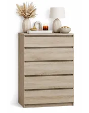 Komoda z szufladami dąb sonoma - Selis w sklepie Edinos.pl