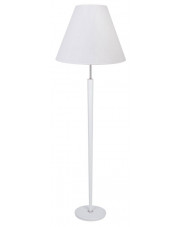 Biała minimalistyczna lampa stojąca z abażurem - S240-Hesta w sklepie Edinos.pl