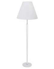 Biała minimalistyczna lampa stojąca z abażurem - S240-Hesta w sklepie Edinos.pl