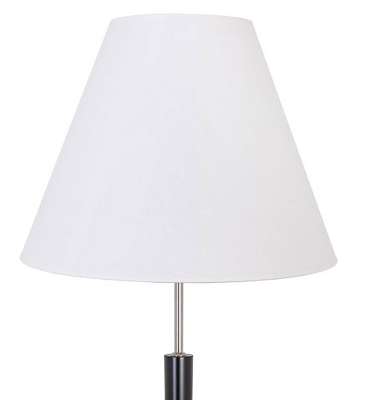 Czarna drewniana lampa podłogowa z abażurem S240-Rafart