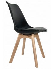 Czarne krzesło do kuchni i salonu - Sarmel 2X w sklepie Edinos.pl