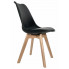 Czarne krzesło do salonu Sarmel 2X
