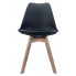Czarne krzesło z tapicerowanym siedziskiem Sarmel 2X