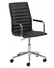 Czarny ergonomiczny fotel gabinetowy - Palva w sklepie Edinos.pl