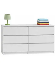 Biała komoda z 6 szufladami - Berta 120 cm w sklepie Edinos.pl