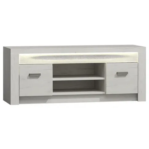 Szafka rtv niska w kolorze kraft bialy Dagna 10X